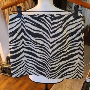 Native Rose "For Bravo" Zebra Skirt (Project Runway) NWT